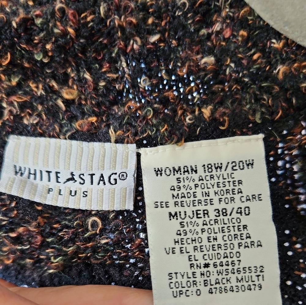 White Stag Plus Size Cardigan 18W 20W Long Knit Button Front Cozy Sweater - Picture 3 of 4